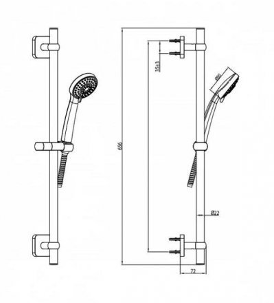 Душевой гарнитур IDDIS Bild, BIL3F65i16  31486