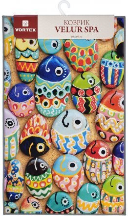 Коврик влаговпитывающий  &quot;Velur SPA&quot;  50*80 см &quot;Рыбки&quot;, &quot;VORTEX&quot; / 10 24292